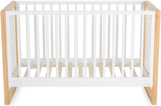 Cangaroo Babybett Weiß mit Matratze 60x120cm