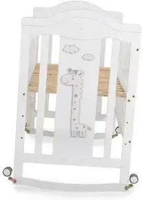 Cangaroo Babybett Weiß mit Matratze 60x120cm