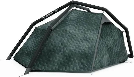Heimplanet Fistral Camping Tent Geodesic Mountaineering Inflatable Green with Double Cloth 4 Seasons for 2 People Waterproof 3000mm 112cm