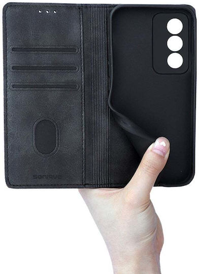 Θήκη Πορτοφόλι Vintage Magnet Wallet Sonique Oppo A80 5g Μαύρο