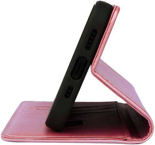 Vintage Magnet Wallet Mobile Phone Case Sonique TCL 501 4G Rose Gold
