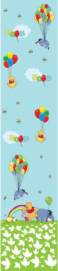 Disney Παιδική Κουρτίνα WP009 Winnie με Τρέσα Μπλε 140x290εκ.