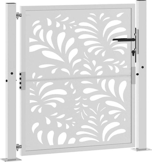 vidaXL Metallisches Gartentor in Grau Farbe 1.05x1.05m