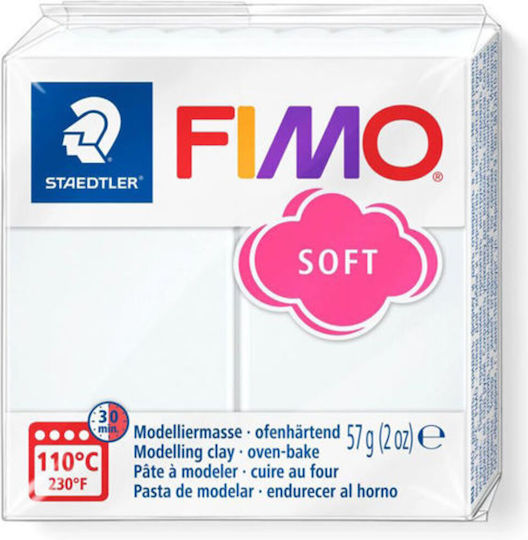 Staedtler Fimo-Soft Argilă Modelatoare Polimerică Albă 56gr