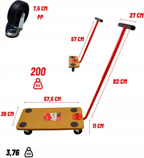vidaXL Platform Trolley for Weight Load up to 200kg
