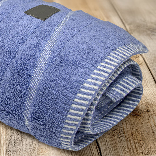 Lino Home Πετσέτα Σώματος Loomline 80x150εκ. Ντένιμ Βάρους 600gr/m²
