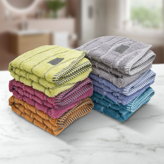 Lino Home Πετσέτα Χεριών Loomline 40x60εκ. Πετρόλ Βάρους 600gr/m²
