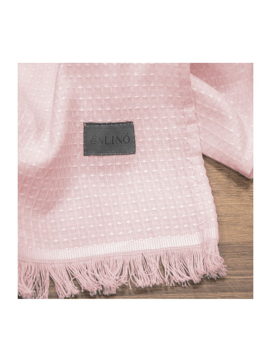 Lino Home Tea Towel from 100% Cotton in Pink Color 40x60cm