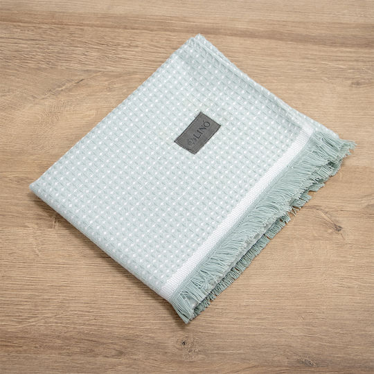 Lino Home Geschirrtuch aus 100% Baumwolle in Grün Farbe 40x60cm