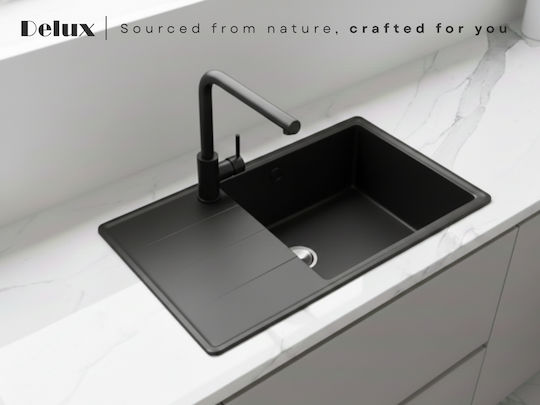 Delux 1768 Drop-In Inox М78xШ50см Черна Delux 1768 Drop-In Inox М78xШ50см Черна