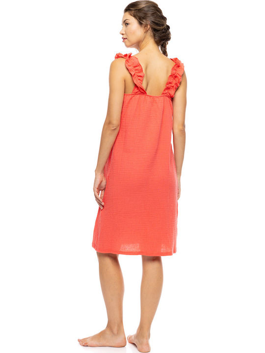 Pink Label Summer Women's Nightdress Coral