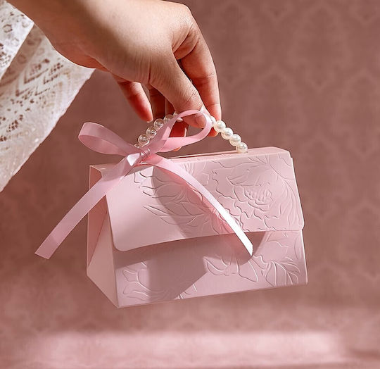 By Queen Feminine Luxury Pearl Purse Κουτί Δώρου Ροζ