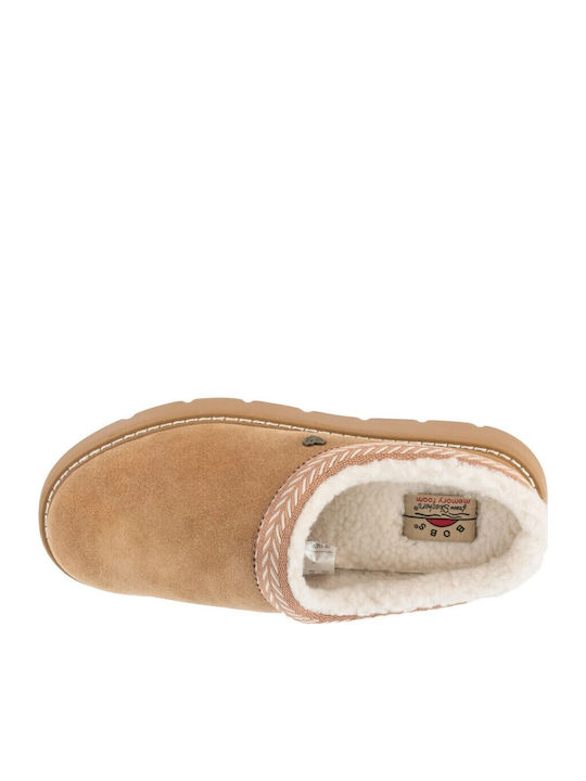 Bobs Keepsakes Lite Fuzzy Dreams Зимни Дамски Чехли с Кожа Кафяв