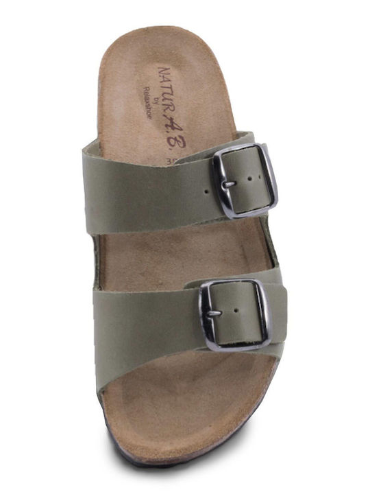 Women's Flat Sandals Anatomic in Green Color