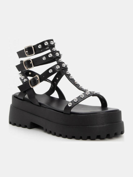 Дамски Сандали Flatforms Черни