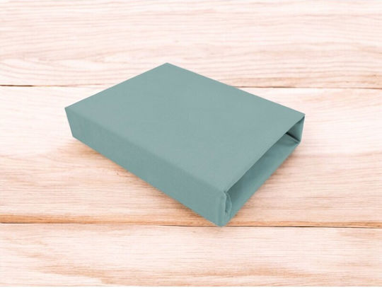MimiNu Cearșaf pentru bebeluși Pentru Patut Bumbac cu Cauciuc Verde 160x80buc