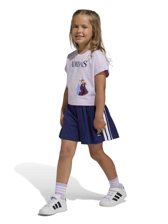 Kinderbekleidungsset mit Shorts Sommer 2Stücke Ice Lavendel Dunkelblau