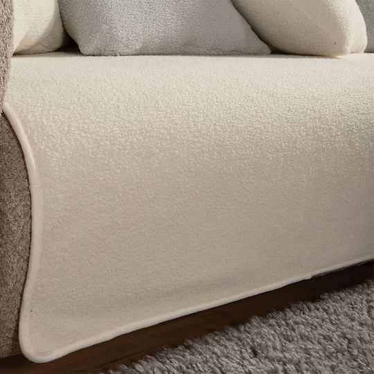 Nef-Nef Homeware Ριχτάρι Διθέσιου Καναπέ Γούνινο 180x250εκ. Ecru