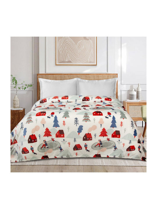 Heinner Κουβέρτα Fleece Διπλή 200x220εκ. Πολύχρωμη