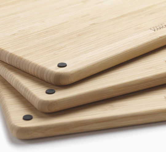 Joseph Joseph Rectangular Bamboo Chopping Board Set Gray 38x28.7cm 3pcs
