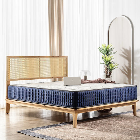 Massage Therapy Mattress With Pocket Springs Double Blue 160x200cm