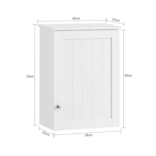 SoBuy Bathroom Cabinet L23xW23xH52cm White