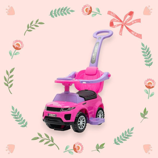 BabyMix Αυτοκινητάκι Ride On με Χειρολαβή για 36+ μηνών με Ήχους Ροζ