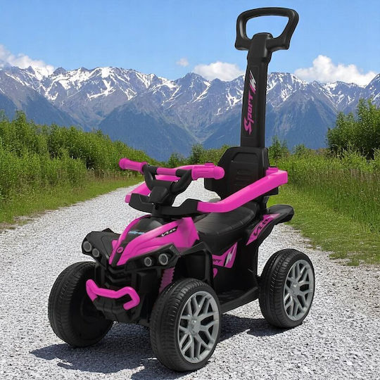 BabyMix Mega Prime Mașină Ride On Cu Mâner Pentru Părinți Pentru 12+ Luni Cu Sunete Roz