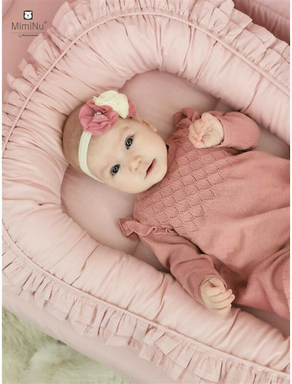 MimiNu Βρεφικό Μαξιλάρι Φωλιά Powder Pink 55x75εκ.