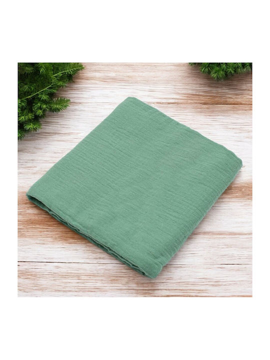 New Baby Pătură Pepinieră Swaddling pături 100% bumbac Verde 60x60cm