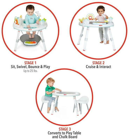 Skip Hop Baby Jumper Centru De Activitate Silver Lining Cloud Cu Muzică Și Sunete Pentru 4+ Luni