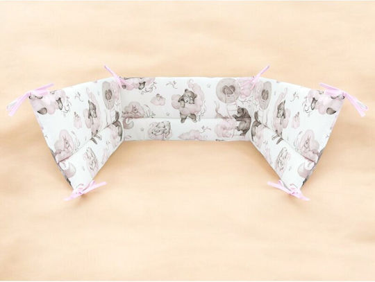 Qmini Crib Bumpers Classic Inside Pink 30x210cm
