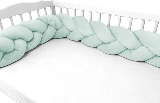 MimiNu Crib Bumpers Braided Inside Cold Mint 23x220cm