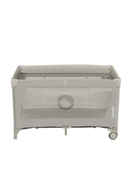 Lionelo Flower Loc de joacă 2 Nivele cu Schimbător & Saltea Bej 60x120cm