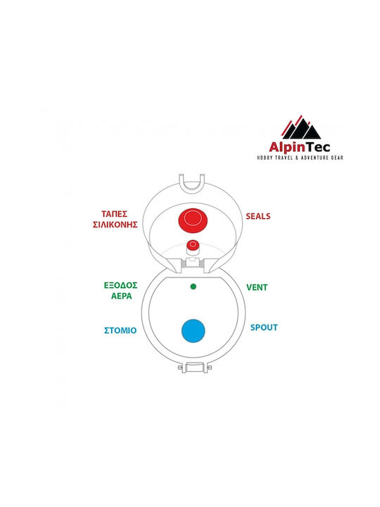 AlpinPro Бутилка Пластмаса 650мл Червен