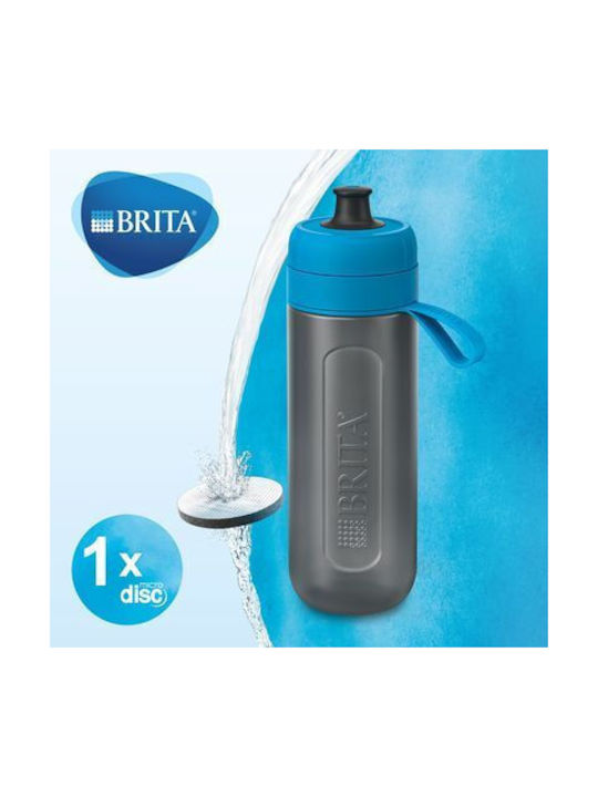 Brita Active Αθλητικό Παγούρι Πλαστικό με Καλαμάκι και Φίλτρο 600ml Μπλε