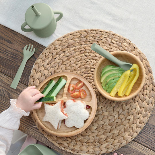 Mamas & Papas Σετ Φαγητού από Bamboo με Αντιολισθητική Βάση 5τμχ για 6+ μηνών