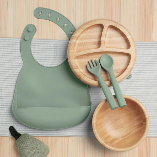 Mamas & Papas Σετ Φαγητού από Bamboo με Αντιολισθητική Βάση 5τμχ για 6+ μηνών