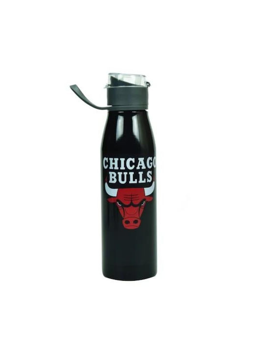 Back Me Up Chicago Bulls Αθλητικό Παγούρι Ανοξείδωτο 600ml Μαύρο
