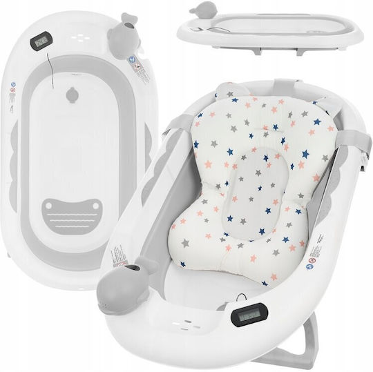 Primabobo Foldable Baby Bath with Thermometer Gray