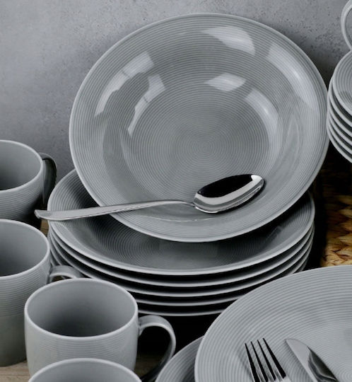 keleman Teller Suppe aus Porzellan Gray 23cm