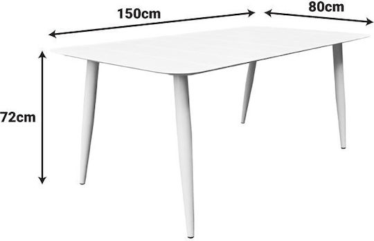 Tisch Stabil Vista Beige Shade 150x80x72cm