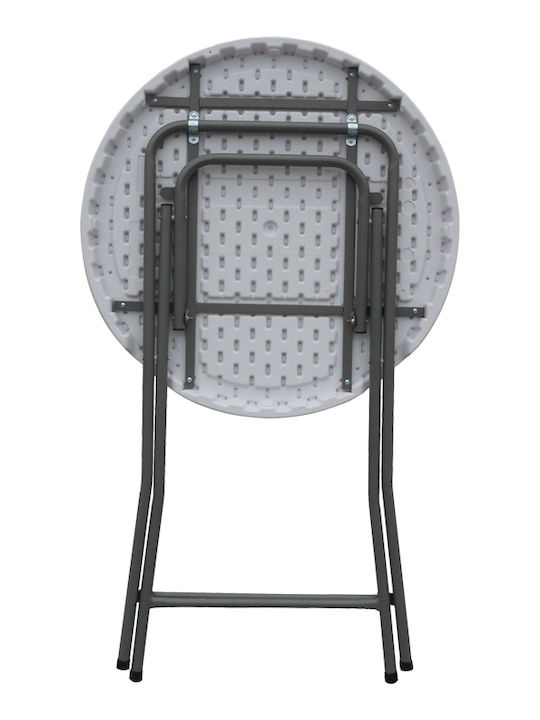 Plastic Masa Catering pentru spații exterioare mici Pliabil Alb 81x81x110buc