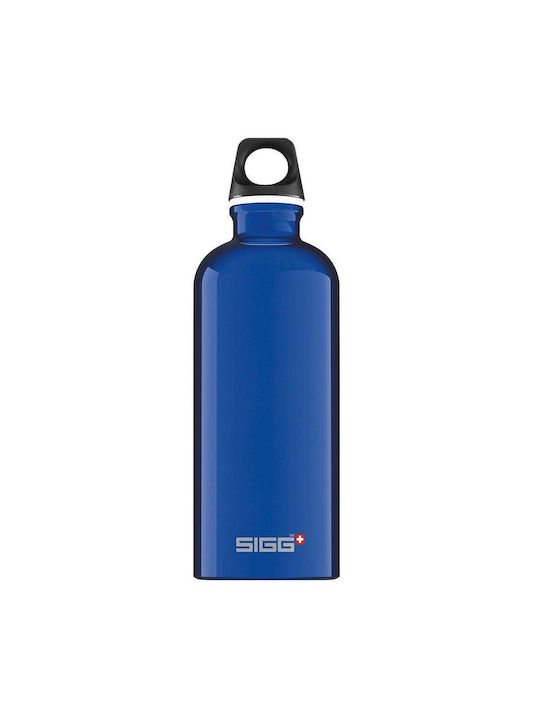 Sigg Traveller Wasserflasche Aluminium 600ml Blau