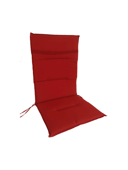 keleman Garden Chair Cushion with Backrest Red 49x114cm