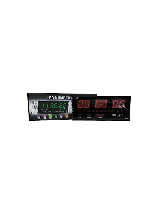 Wall Clock Digital Red