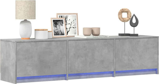TV Stand with LED Lighting Gray 165x34x40cm