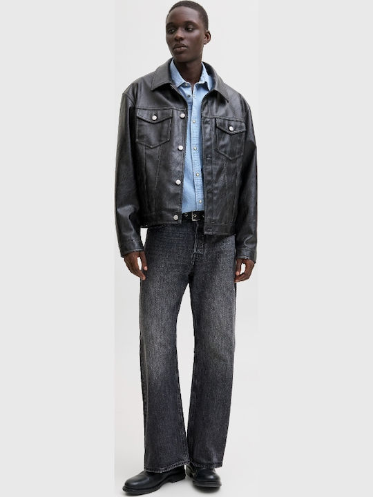 Long-sleeved Denim Shirt Light Blue
