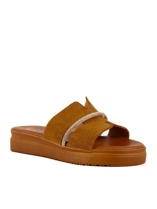 Ταμπά Flatform Παντόφλες Strass Λεπτομέρεια