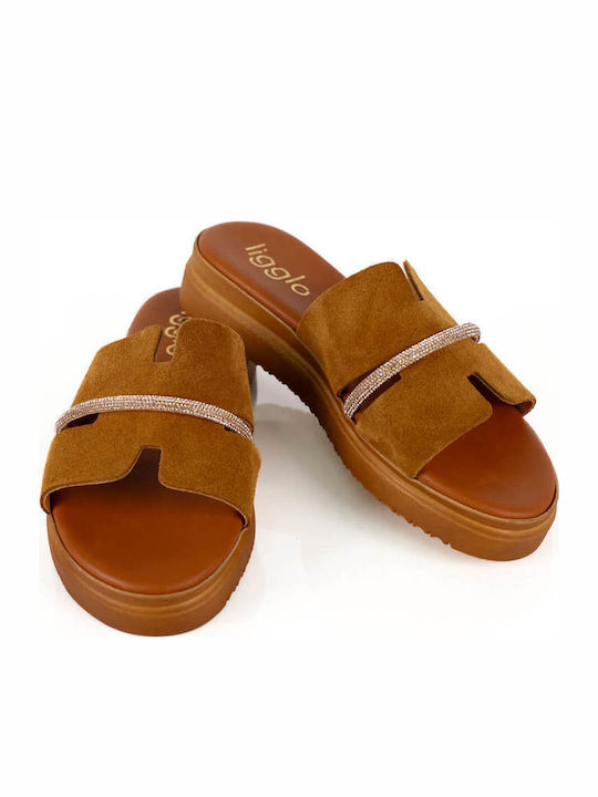Ταμπά Flatform Παντόφλες Strass Λεπτομέρεια